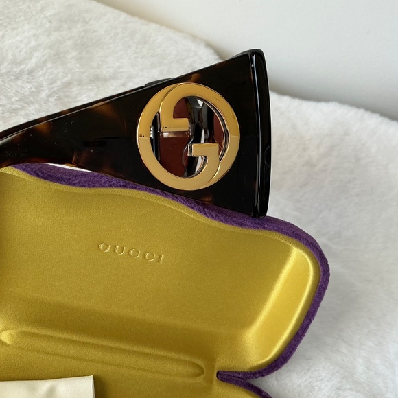 NWOT GUCCI Havana 55MM Oversized Square Plastic Sunglasses main image 12